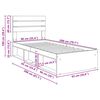 vidaXL Struttura del letto Grigio Sonoma 90 x 200 cm Pino massello