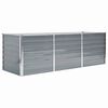 vidaXL Letto Rialzato da Giardino Acciaio Zincato 240x80x77 cm Grigio