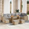 vidaXL Set Divano da Giardino 10 pcs Beige polyrattan