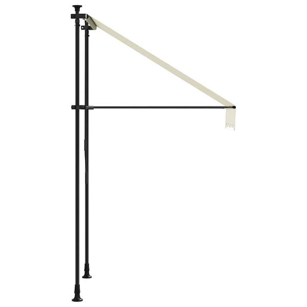 vidaXL Tenda da Sole Retrattile Crema 150x150 cm in Tessuto e Acciaio