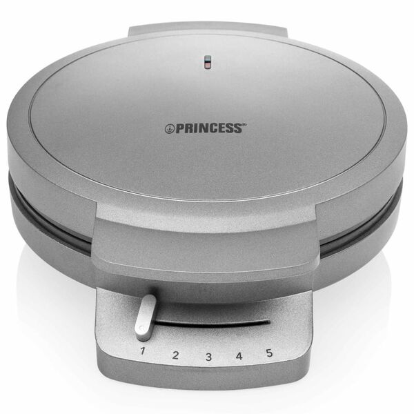 Princess Piastra per Waffle Deluxe per 5 Waffles 1200W Argento e Nero