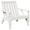 vidaXL Sedia Adirondack da Giardino Bianca Legno Massello di Pino