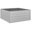 vidaXL Letto Rialzato Giardino 100x100x45cm in Acciaio Zincato Argento
