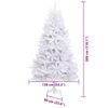 vidaXL Albero di Natale Artificiale con Rami Pieghevoli Bianco 300 cm
