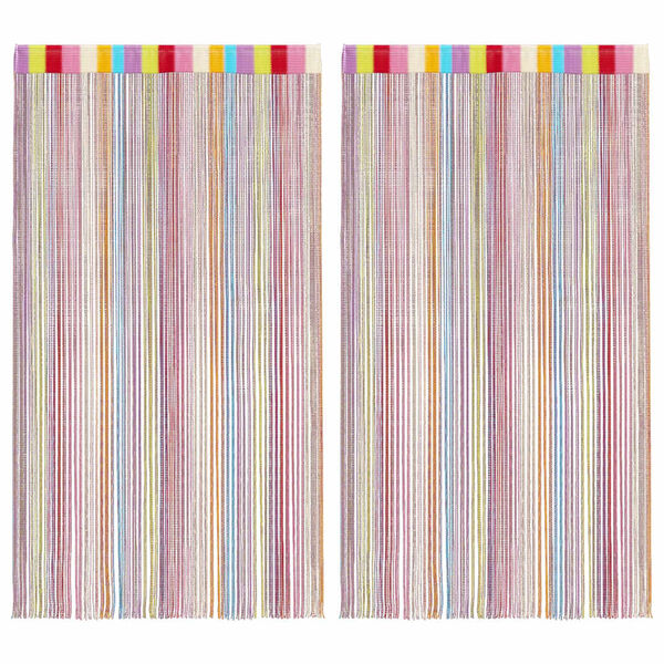 vidaXL Tende a Filo 2 pz Multicolore 140x250 cm