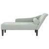 vidaXL Chaise Longue con Cuscini Grigio Chiaro in Velluto