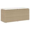 vidaXL Panca da Giardino con Cuscino Beige 110x40x44 cm in Polyrattan