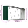 vidaXL Capannone da Giardino in Acciaio Zincato 330x84x152cm Verde