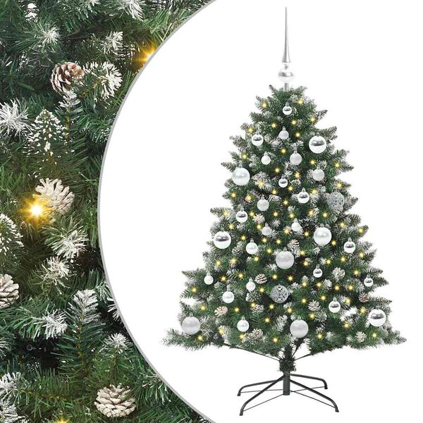 vidaXL Albero di Natale artificiale con 150 LED Verde 120 cm