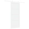 vidaXL Porta scorrevole Bianco 83 x 202 cm Pino massello
