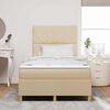 vidaXL Letto a Sorgente LED con materasso Crema 120 x 190 cm Tessuto