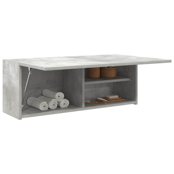 vidaXL Armadietto da Bagno Grigio Cemento 80x25x30 cm in Truciolato