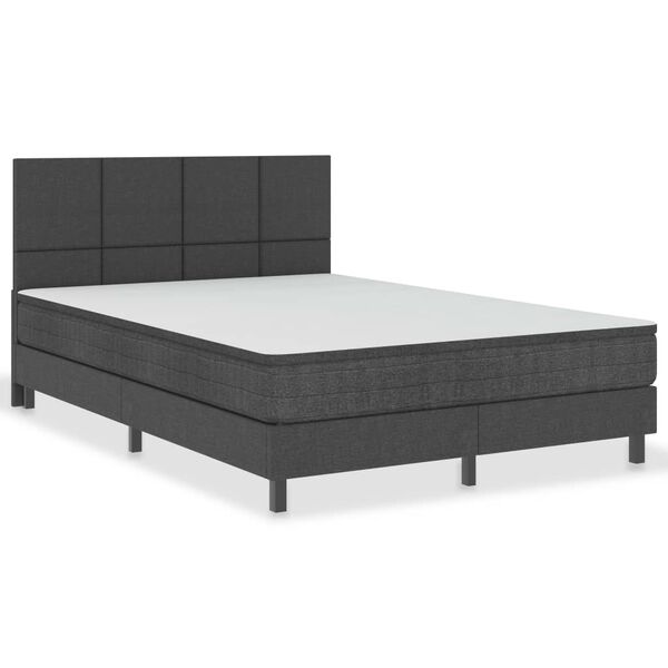 vidaXL Letto a Molle Grigio Scuro in Tessuto 180x200 cm