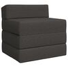 vidaXL Divano Letto Pieghevole Grigio Scuro 200 x 70 x 10 cm Tessuto