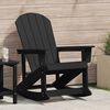 vidaXL Poltrona a dondolo Adirondack Nero 92 x 73.5 x 92 cm HDPE