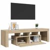 vidaXL Mobile Porta TV con Luci LED Rovere Sonoma 140x36,5x40 cm