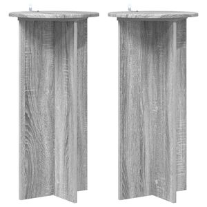 vidaXL Supporto per piante 2 pcs Grigio Sonoma 40 x 40 x 80 cm