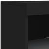 vidaXL Credenza con Luci LED Nera 181,5x37x100 cm