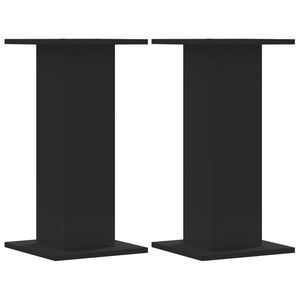 vidaXL Supporti per Piante 2 pz Neri 30x30x60 cm Legno Multistrato
