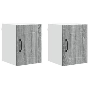 vidaXL Armadietto a muro PORTO 2 pcs Grigio Sonoma 30 x 31 x 40 cm