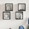 vidaXL Mensole Parete Cubo 4 pz Rovere Nero 30x15x30 cm Truciolato