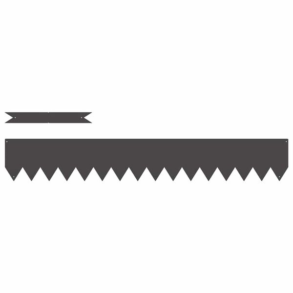 vidaXL Bordura per Prato 10 pcs Nero 100 x 0.05 x 20 cm