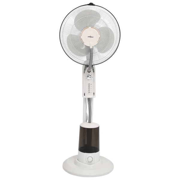 vidaXL Ventilatore Nebulizzatore a Piedistallo 3 Velocit&agrave; Bianco