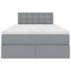 vidaXL Letto con contenitore e materasso Grigio chiaro 120 x 200 cm