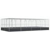 vidaXL Voliera con Estensione Argento 832x414x212 cm in Acciaio