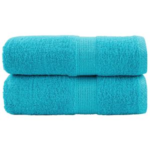 vidaXL Asciugamani Premium SOLUND 2 pz Turchese 30x30 cm 600 g/m&sup2;