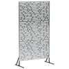 vidaXL Schermo per Privacy 100 x 50 x 180 cm Acciaio zincato Argento