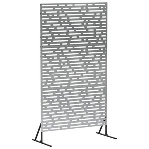 vidaXL Schermo per Privacy 100 x 50 x 180 cm Acciaio zincato Argento