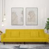 vidaXL Divano Letto a 2 Posti con 2 Cuscini Giallo in Velluto