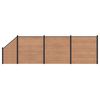 vidaXL Set di Recinzione 4 pz 619 x 186 cm WPC e Alluminio Marrone