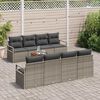 vidaXL Set Divano da Giardino 9 pcs Grigio polyrattan