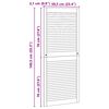 vidaXL Porta per Armadio 2 pcs Naturale 140,5 x 2,1 x 59,5 cm