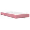 vidaXL Struttura letto con materasso Rosa 80 x 200 cm Velluto