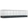 vidaXL Voliera con Estensione Argento 832x207x212 cm in Acciaio