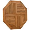 vidaXL Piano per Tavolo 80x80x2,5 cm Ottagonale Legno Massello di Teak