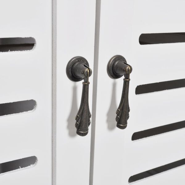 vidaXL Armadietto per Bagno Albuquerque in Legno Bianco 46x24x117,5cm