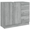 vidaXL Mobile Lavabo Grigio Sonoma 63x30x54 cm in Legno Multistrato