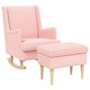 vidaXL Poltrona con Ottomano 2 pz Rosa Boucl&eacute;