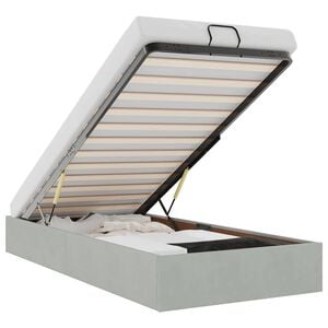 vidaXL Struttura Letto Pouf Senza Materasso 100x200 cm Velluto