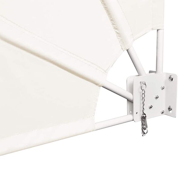 vidaXL Tenda Laterale per Balcone Pieghevole Crema 140x140 cm