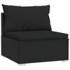 vidaXL Set Divani da Giardino 12 pz con Cuscini in Polyrattan Nero