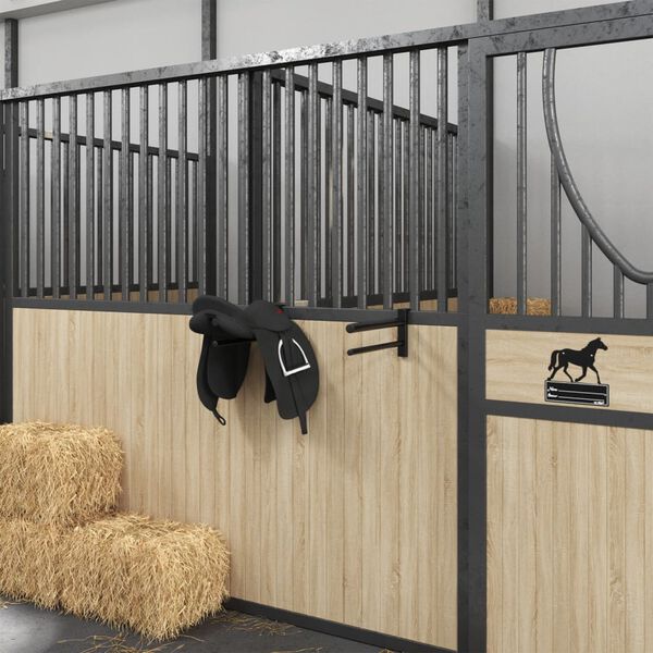 vidaXL Portasella con Doppio Braccio Portatile Nero in Ferro