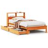 vidaXL Letto Libreria senza Materasso Marrone Cera 75x190 cm in Pino