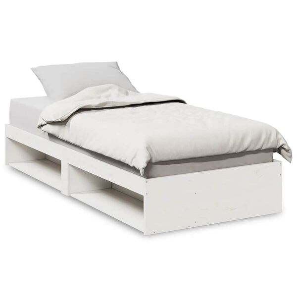 vidaXL Dormeuse senza Materasso Bianco 100x200 cm Legno Massello Pino