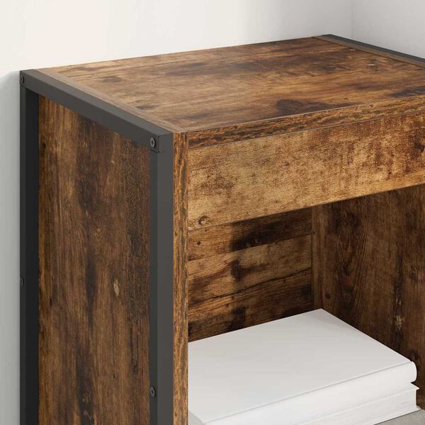 vidaXL Armadio per Libri Quercia Fumosa 80 x 30 x 155 cm