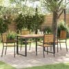 vidaXL Set da Pranzo per Giardino 5 pcs Nero e Marrone polyrattan